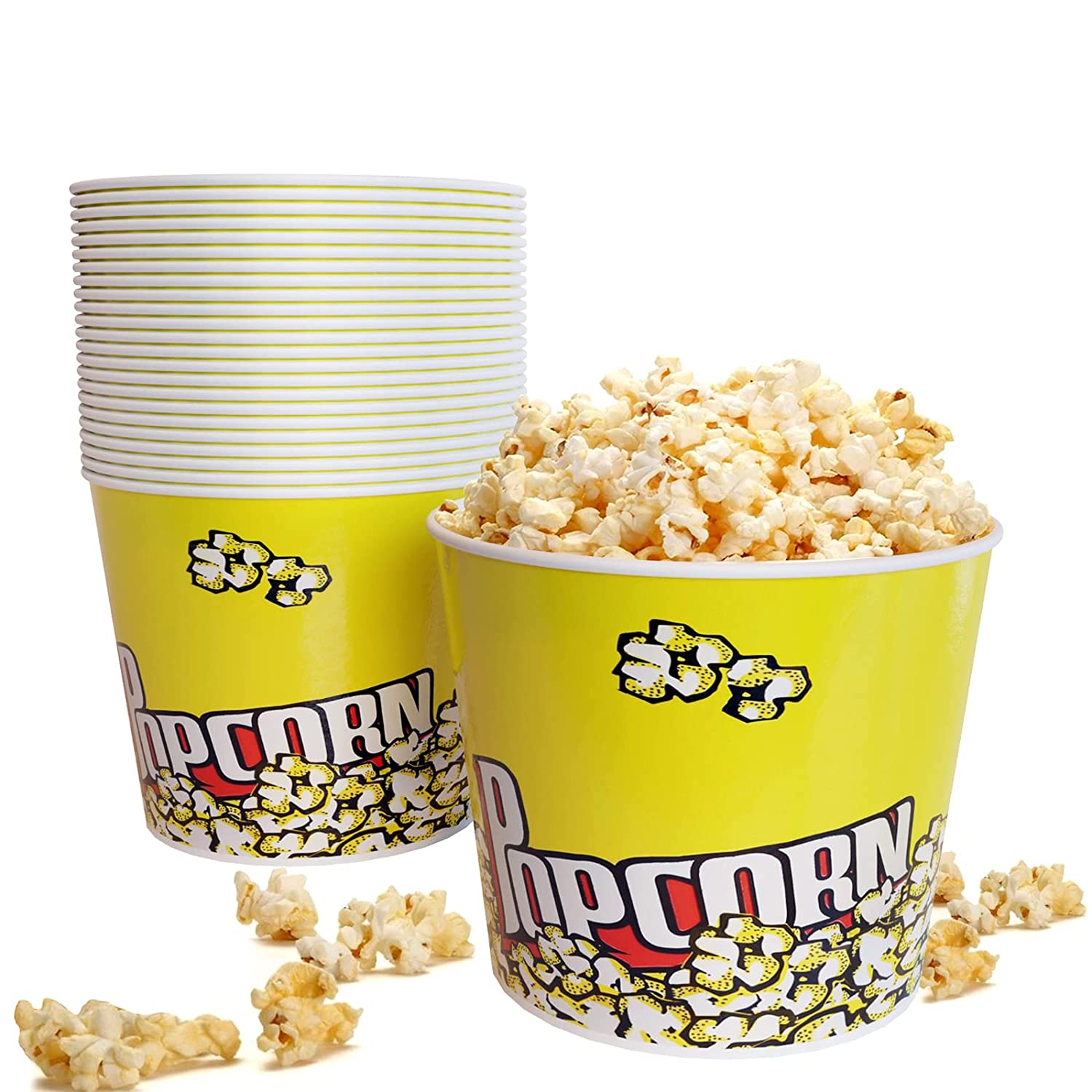 paper popcorn bowl disposable 64 oz buckets container