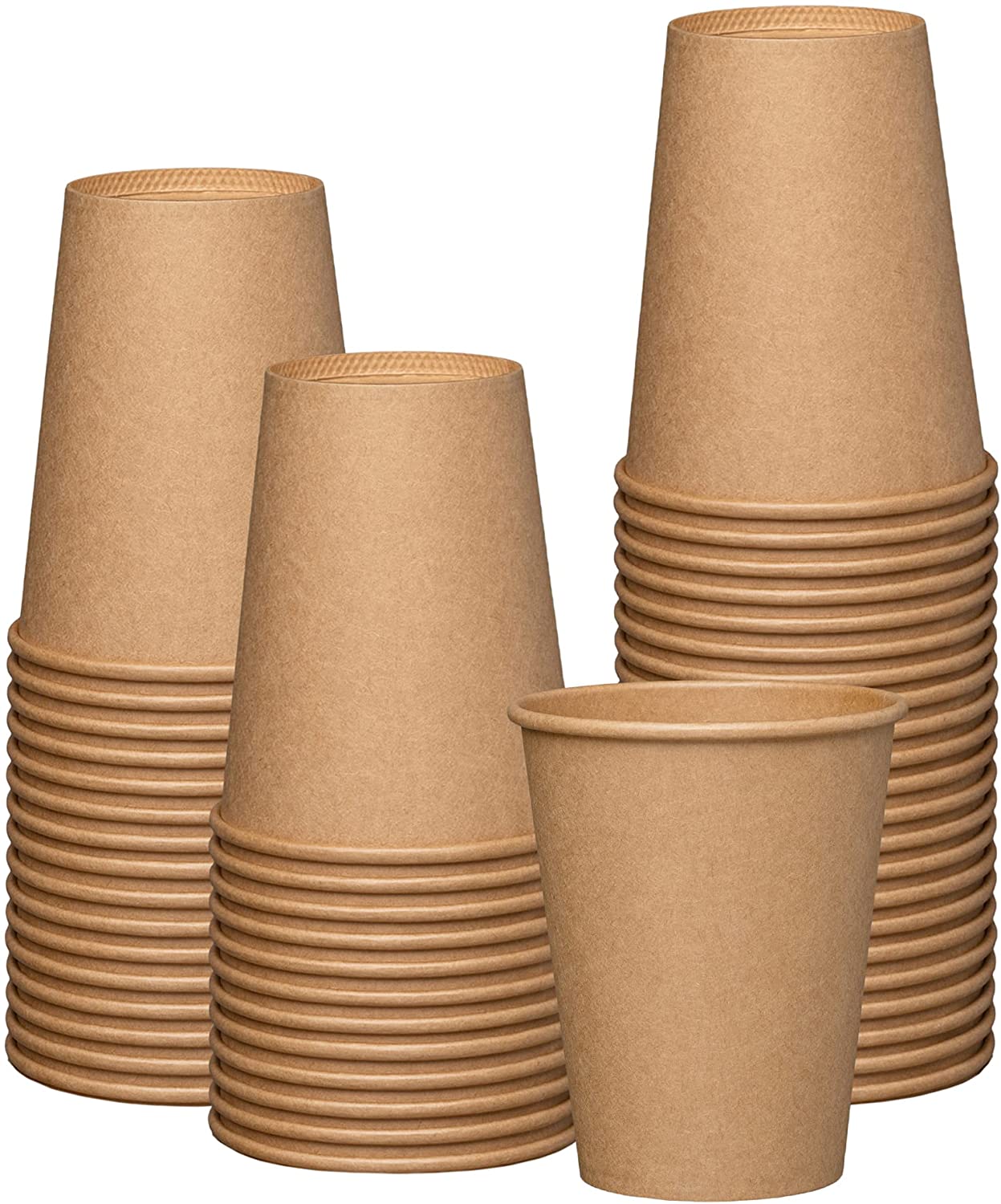 10oz Kraft Paper Hot Coffee Cups brown unbleached