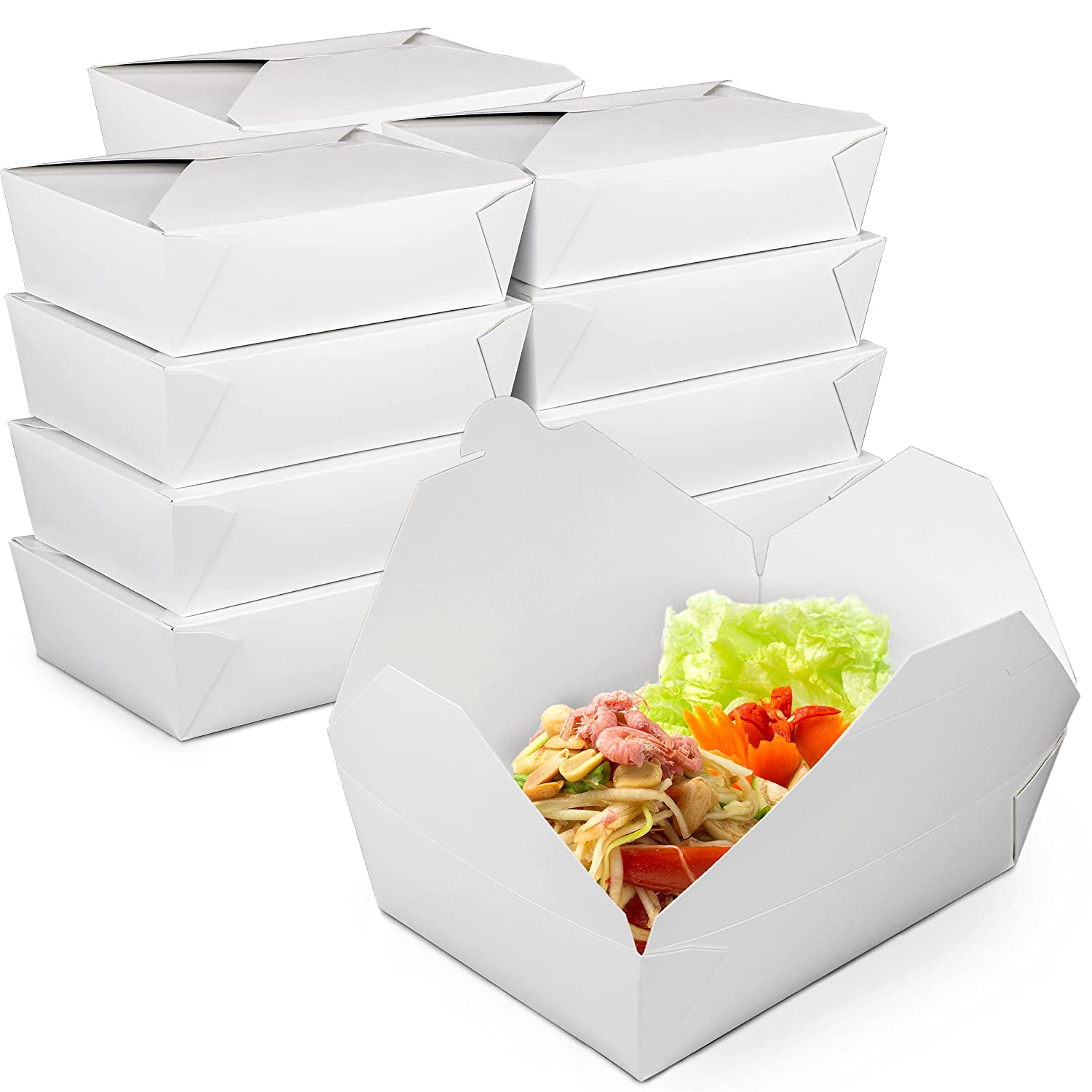 disposable food container paperboard 76oz takeout box