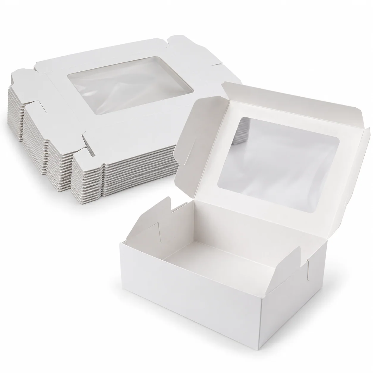 6x6x3 White Bakery Boxes with Clear Window product image 1