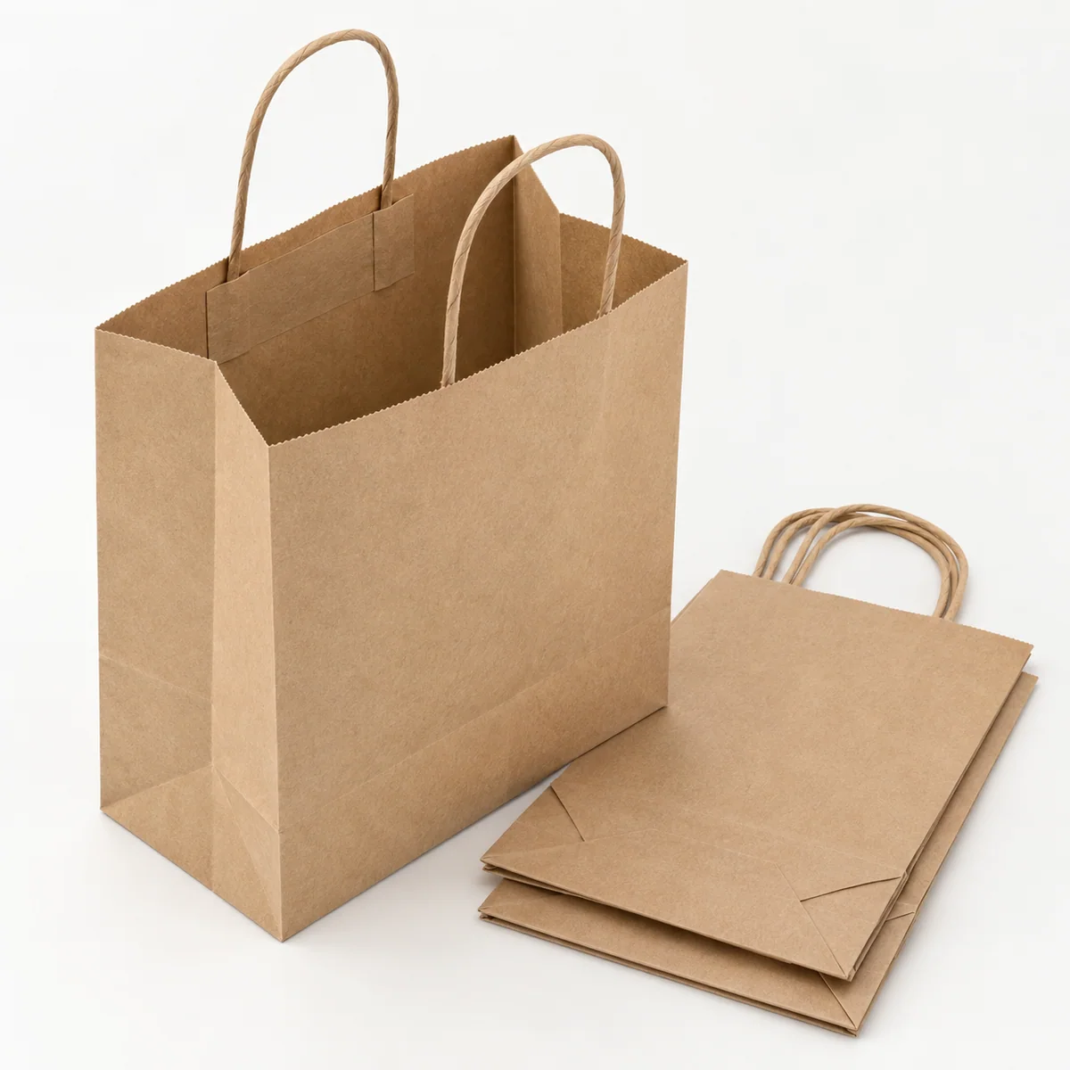 Brown Kraft Paper Bags with Handles | 3 Sizes product image 0
