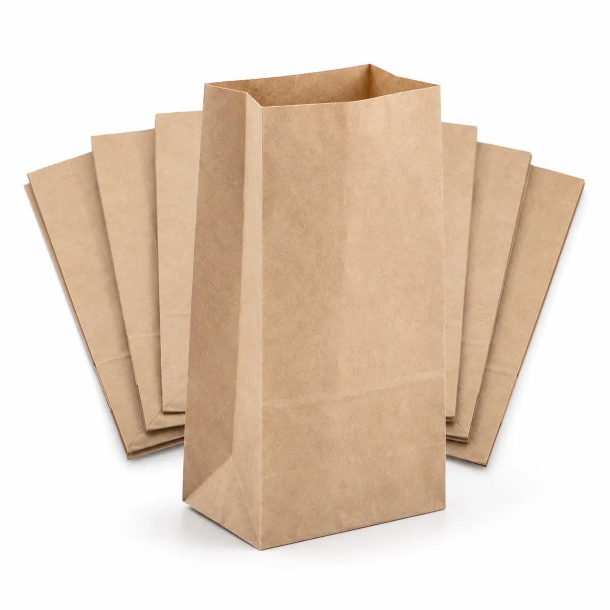 4LB Brown Kraft Paper Lunch Bags | 5.1x3.2x9.8