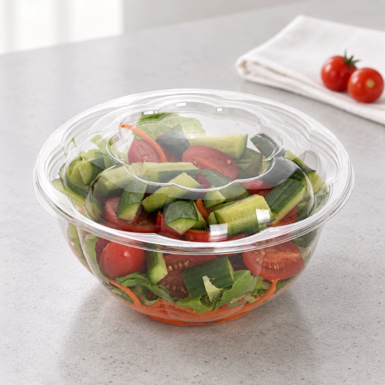 32 oz Clear PET Salad Bowls product image 2